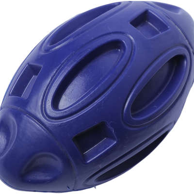 Brinquedo Bola de Rugby Azul Sabor Frango para Cães
