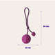 Brinquedo Bola com Corda Roxo Sabor Carne para Cães