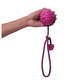 Brinquedo Bola com Corda Roxo Sabor Carne para Cães