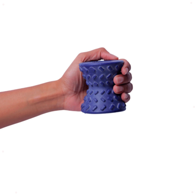 Brinquedo Ampulheta com Dispenser de Ração Azul Sabor Bacon para Cães