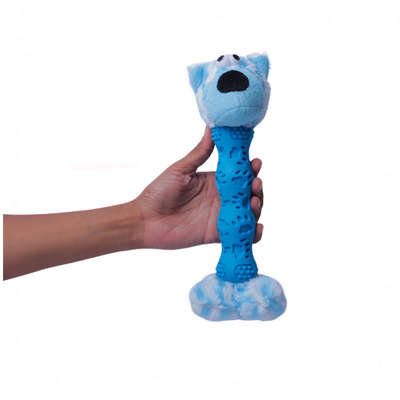 Brinquedo Pelúcia Cachorro Salsicha Azul para Cães