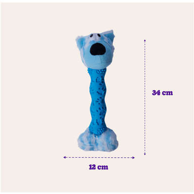 Brinquedo Pelúcia Cachorro Salsicha Azul para Cães