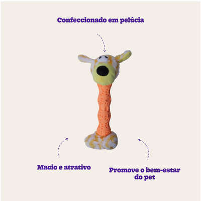 Brinquedo Pelúcia Cachorro Salsicha Laranja para Cães”