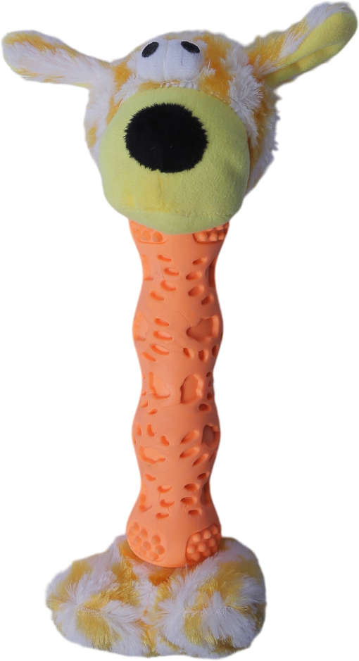 Brinquedo Pelúcia Cachorro Salsicha Laranja para Cães - Tam. Único