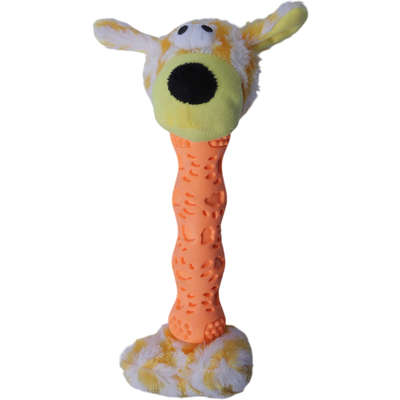 Brinquedo Pelúcia Cachorro Salsicha Laranja para Cães”