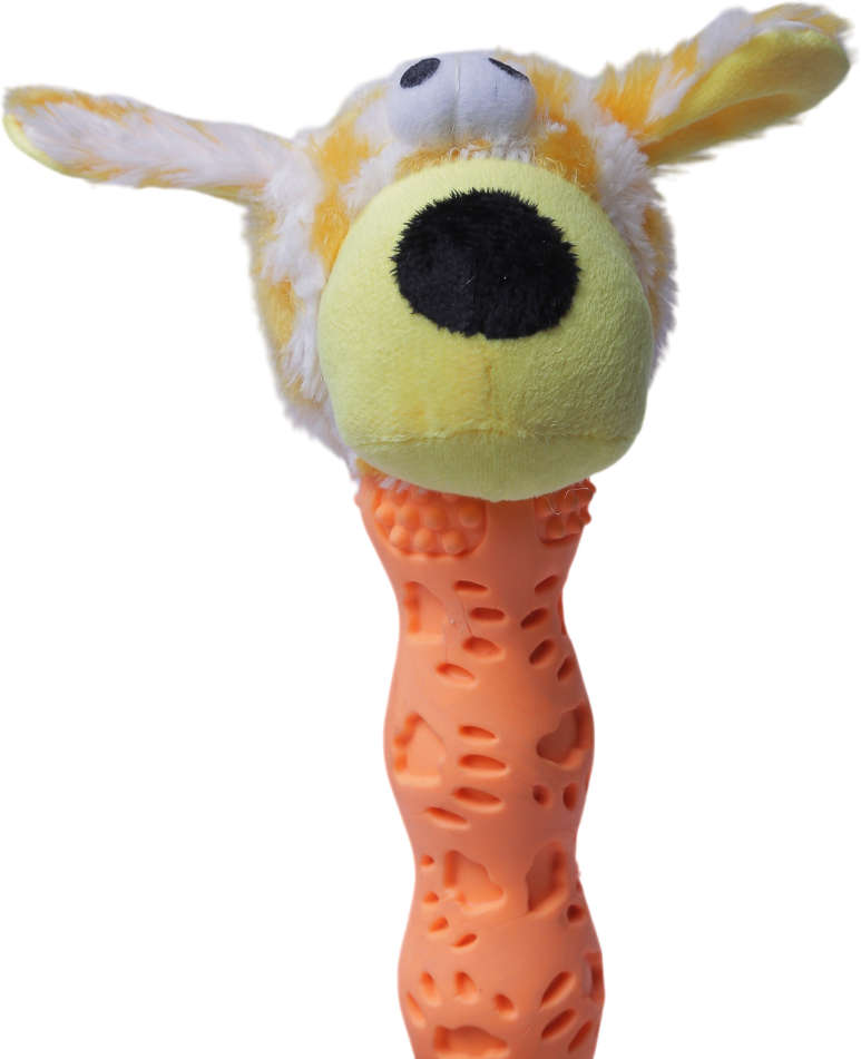 Brinquedo Pelúcia Cachorro Salsicha Laranja para Cães - Tam. Único
