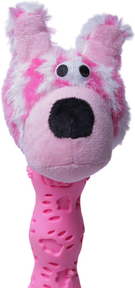 Brinquedo Pelúcia Cachorro Salsicha Rosa para Cães - Tam. Único