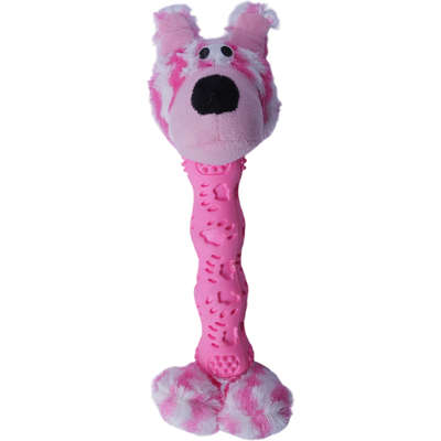 Brinquedo Pelúcia Cachorro Salsicha Rosa para Cães