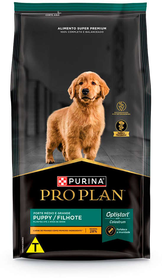 Ração Seca Nestlé Purina Pro Plan Frango para Cães Filhotes de Porte Médios e Grandes - 15Kg