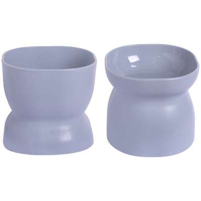 Comedouro e Bebedouro Ergonocat Pet Games Cinza
