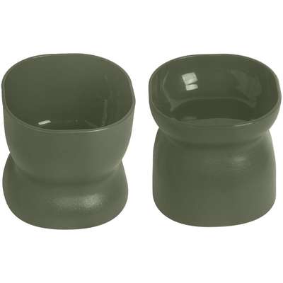 Comedouro e Bebedouro Ergonocat Pet Games Verde Musgo