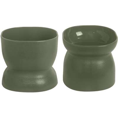 Comedouro e Bebedouro Ergonocat Pet Games Verde Musgo