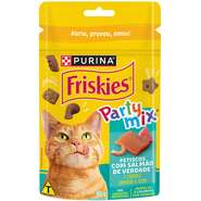 Petisco Purina Friskies Party Mix para Gatos Adultos Sabor Salmão - 80 g