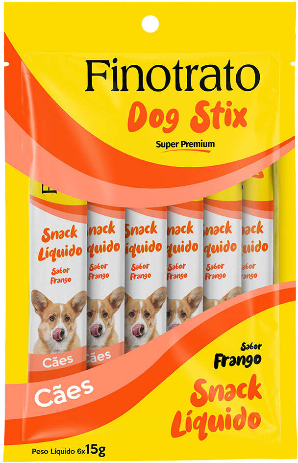 Petisco Finotrato Dog Stix para Cães Sabor Frango - 1 Pacote (6 Unidades)