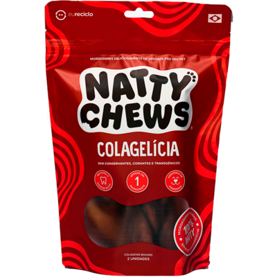 Mordedor Natural Colagelícia Natty Chews Colágeno Bovino Desidratado”