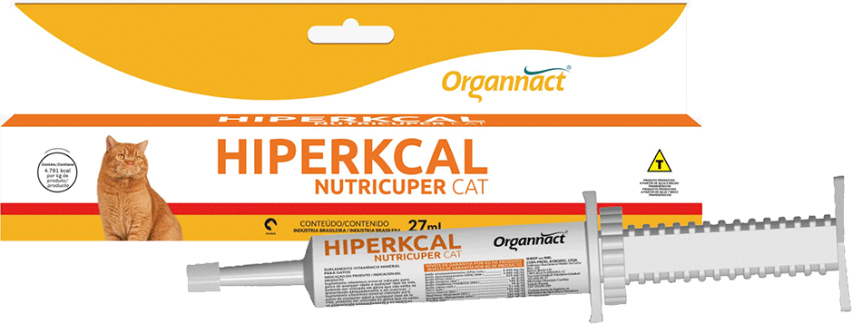 Suplemento Organnact Hiperkcal Nutricuper Cat - 27 mL