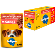 Ração Úmida Pedigree Sachê Carne ao Molho para Cães Adultos de Raças Pequenas