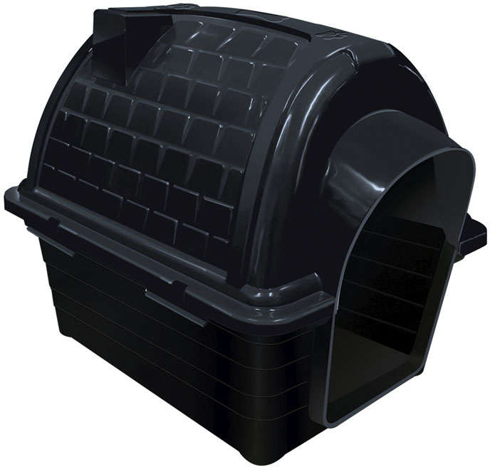 Casinha Iglu de Plástico Furacão Pet Black para Raças Pequenas - Tam. 1