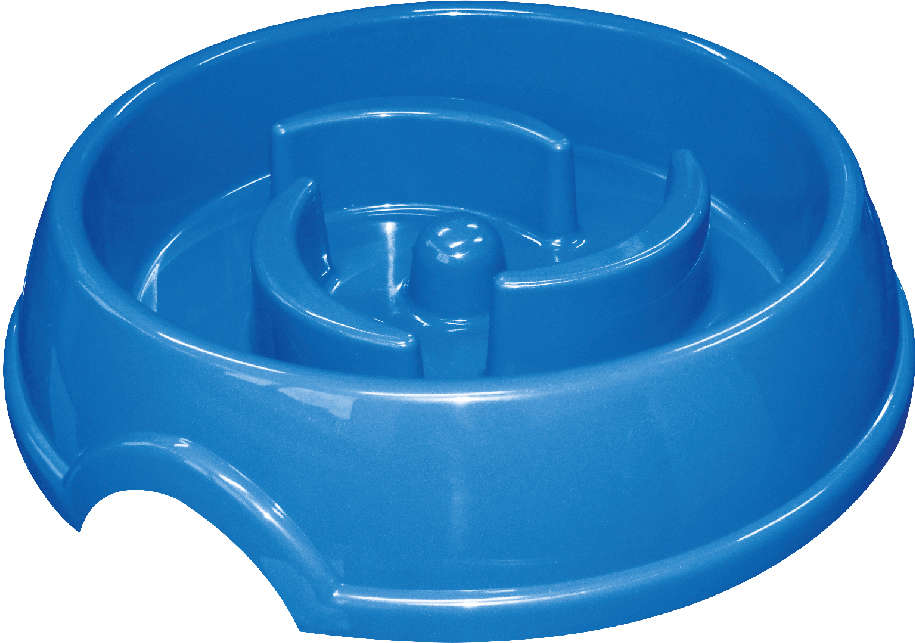 Comedouro Furacão Pet Coma Melhor Slim de Plástico Azul - Tam. Único