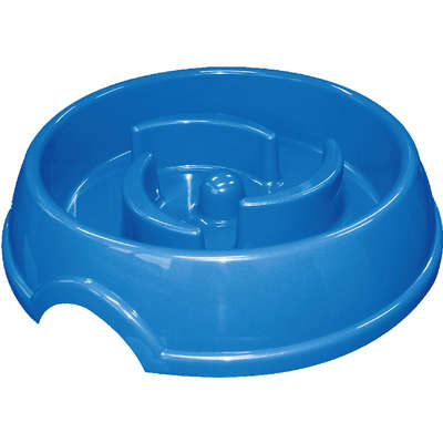 Comedouro Furacão Pet Coma Melhor Slim de Plástico Azul
