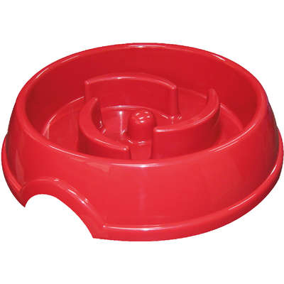 Comedouro Furacão Pet Coma Melhor Slim de Plástico Vermelho