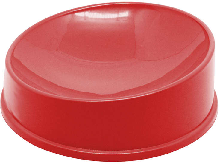 Comedouro Furacão Pet Gato Prime de Plástico Vermelho - 200 mL