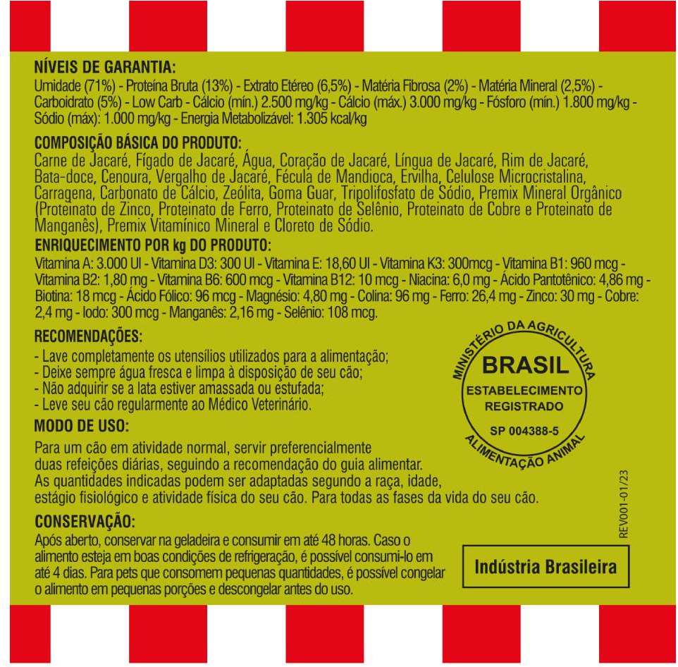 Alimento Natural Livelong Jacaré para Gatos - 300 g