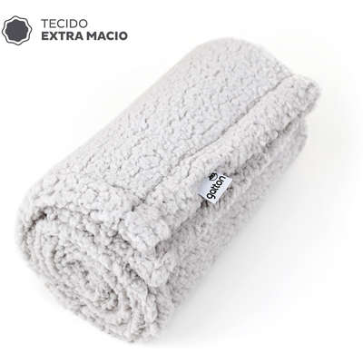 Manta Carneirinho Gatton Extra Macia Cinza para Cães ou Gatos