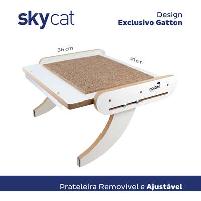 Cama Janeleira Gatton Sky Cat Branca para Gatos