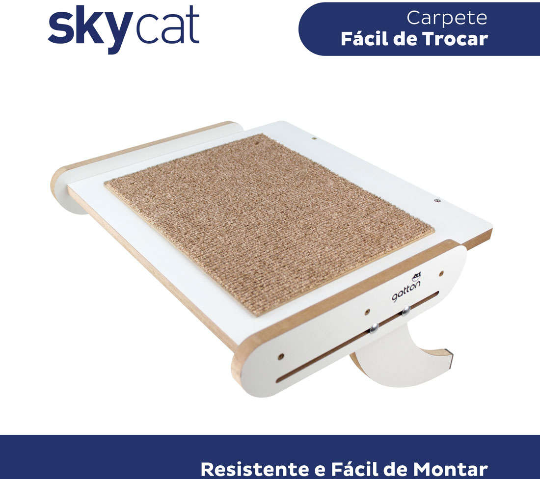 Cama Janeleira Gatton Sky Cat Branca para Gatos - Tam. Único