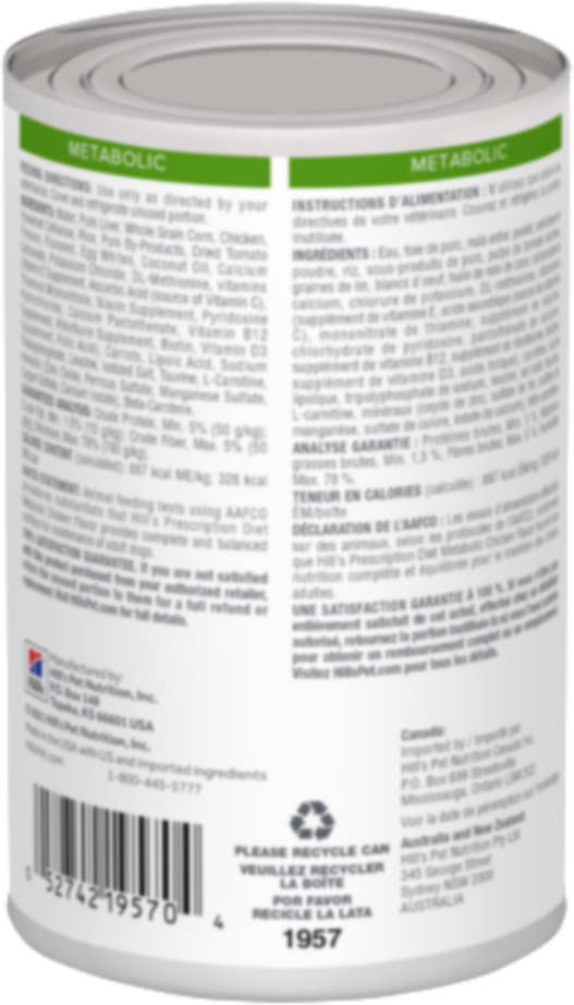 Ração Úmida Hill's Presciption Diet Metabolic Sabor Frango para Cães - 370 g