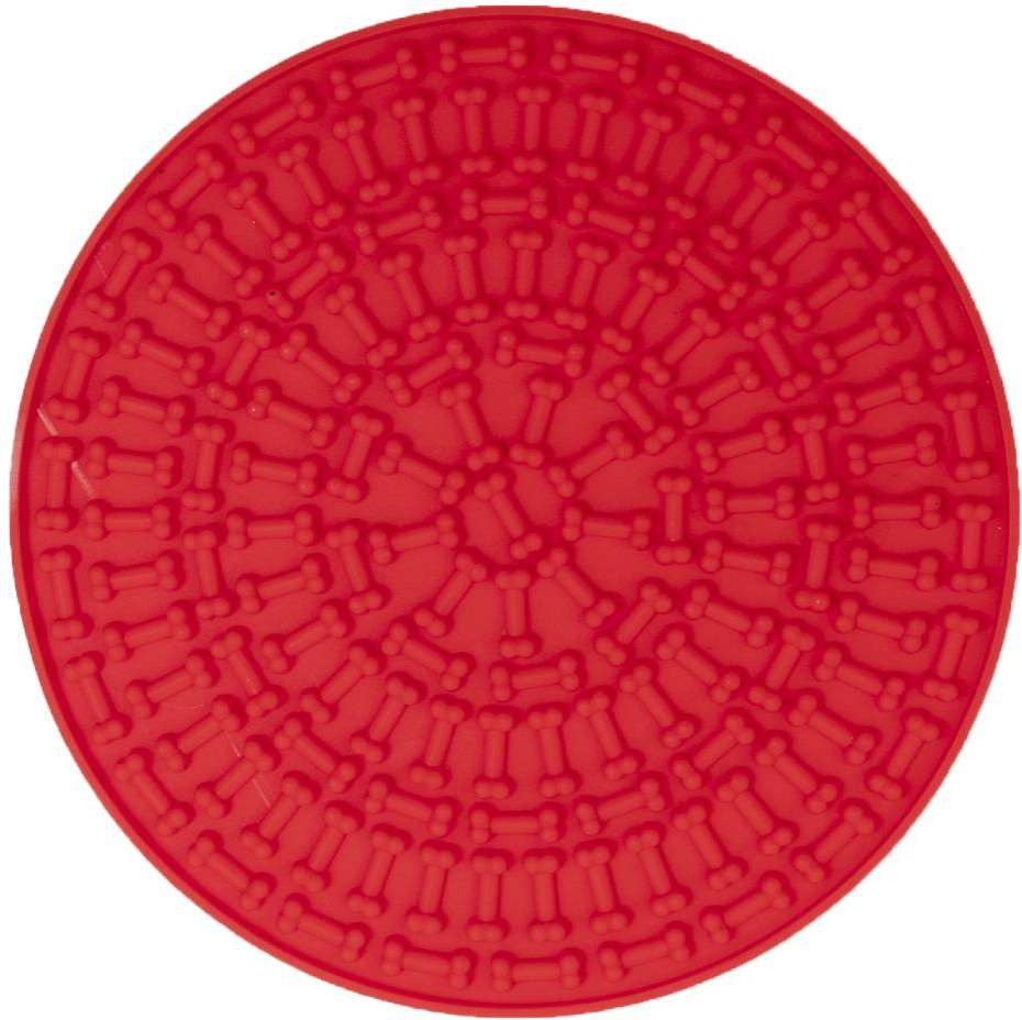 Tapete de Lamber Germanhart Silicone Redondo Vermelho - Tam. Único