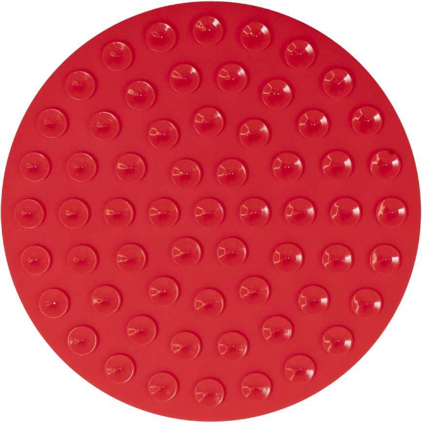 Tapete de Lamber Germanhart Silicone Redondo Vermelho - Tam. Único