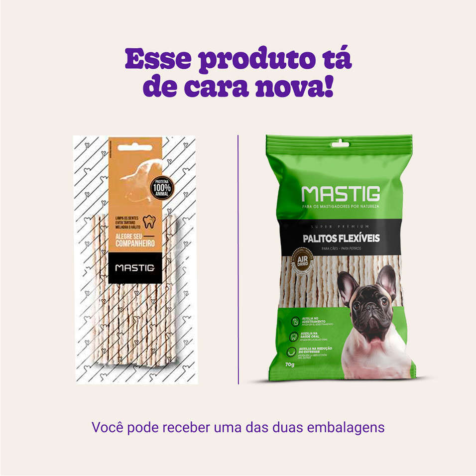 Palito Mastig para Cães Porte Pequeno Sabor Natural - 70g