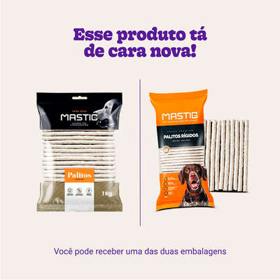 Palito Mastig para Cães Porte Pequeno e Médio Sabor Natural 6 mm