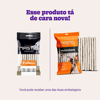 Palito Mastig para Cães Porte Pequeno e Médio Sabor Natural 8 mm