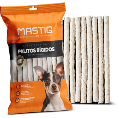 Palito Mastig para Cães Porte Pequeno e Médio Sabor Natural 8 mm