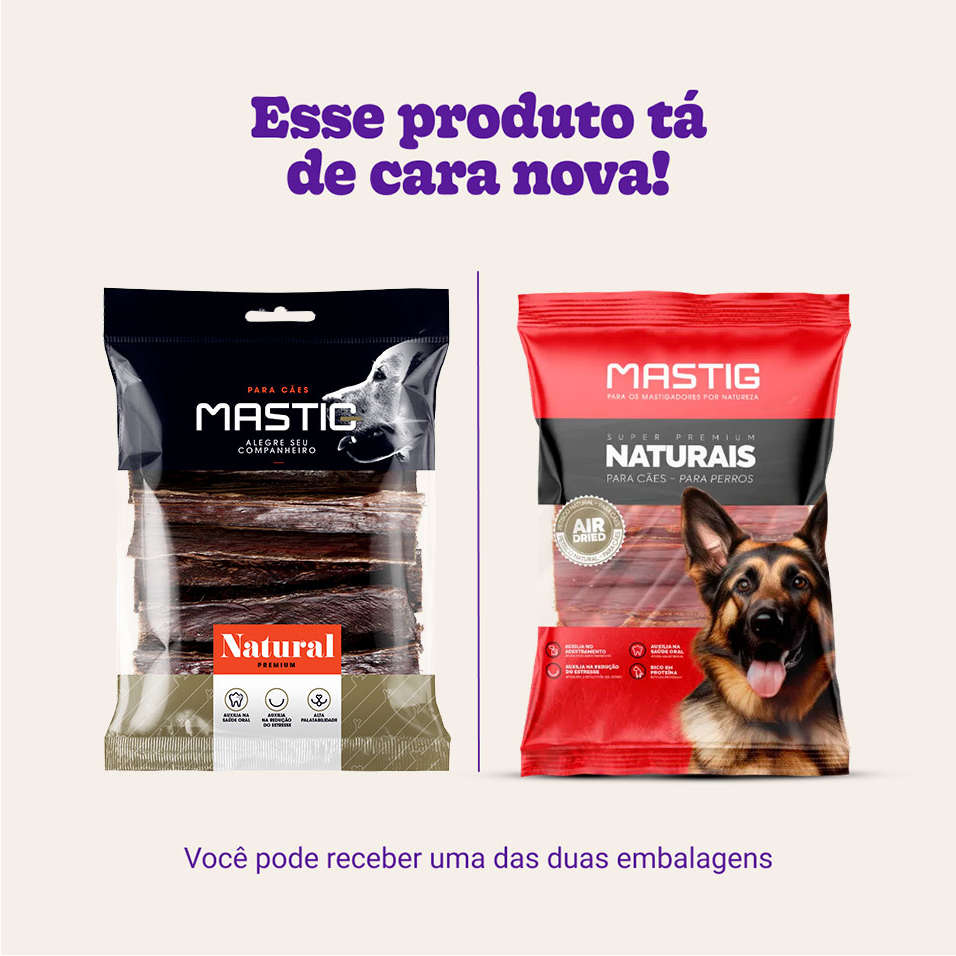 Petisco Mastig para Cães Porte Pequeno e Médio Sabor Natural 6'' - 250g