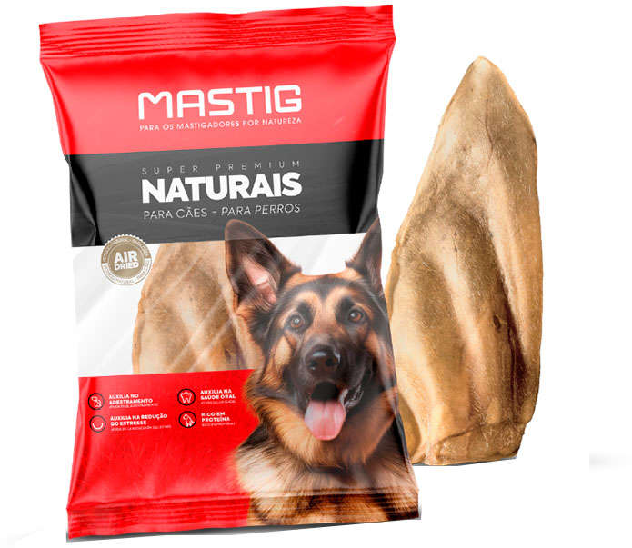 Petisco Mastig Orelha Bovina Natural - 1 Unidade