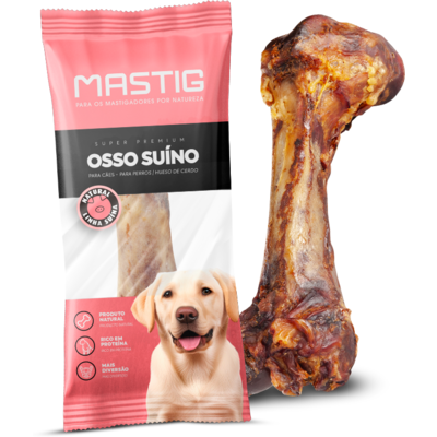 Fêmur Suíno Mastig para Cães Porte Pequeno e Médio Sabor Natural