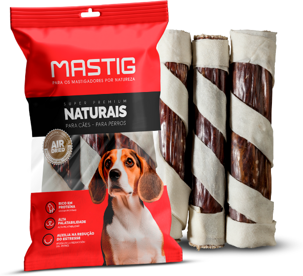 Osso Mastig Sticks Spiral 5" Combo - 3 Un.