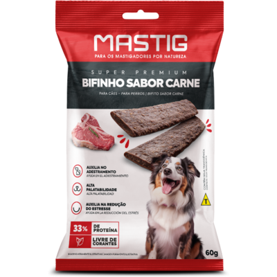 Bifinho Mastig para Cães Sabor Carne