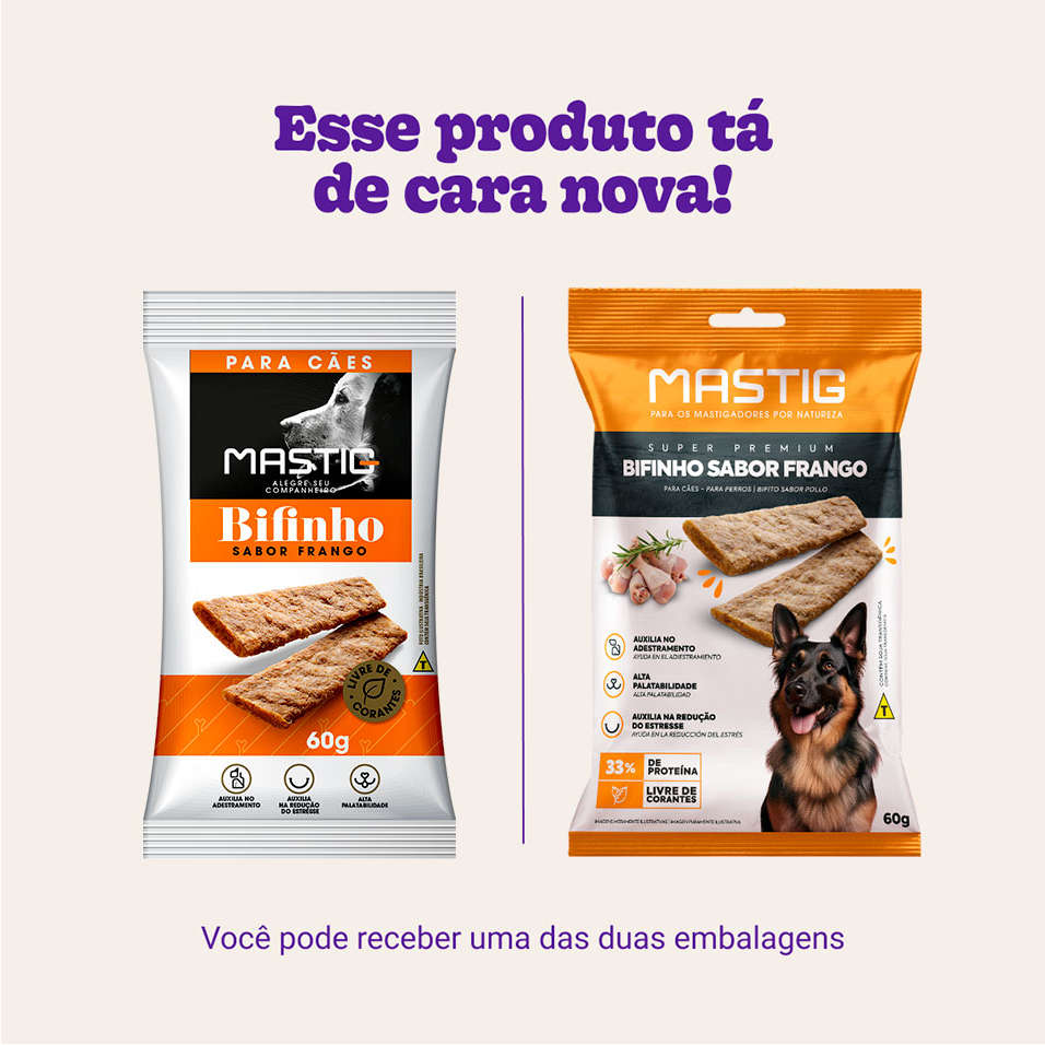 Bifinho Mastig para Cães Sabor Frango - 60g