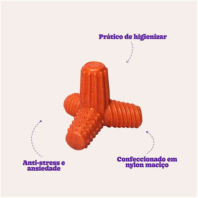 Brinquedo Mordedor Pet Games 4 Dogs Soft Laranja