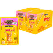 Kit Ração Úmida Nestlé Purina Friskies Sachê Carne ao Molho para Gatos Filhotes - 30 Unidades