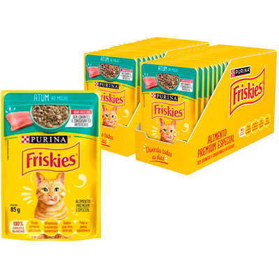 Ração Úmida Nestlé Purina Friskies Atum ao Molho para Gatos Adultos