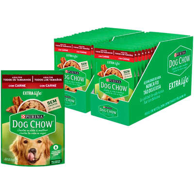Ração Úmida Nestlé Purina Dog Chow Sachê Carne para Cães Adultos”