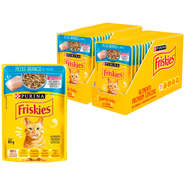 Ração Úmida Nestlé Purina Friskies Peixe Branco ao Molho para Gatos Adultos