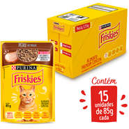 Kit Ração Nestlé Purina Friskies Sachê Peru ao Molho para Gatos - 15 Unidades