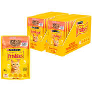 Kit Ração Nestlé Purina Friskies Sachê Salmão ao Molho para Gatos - 30 Unidades
